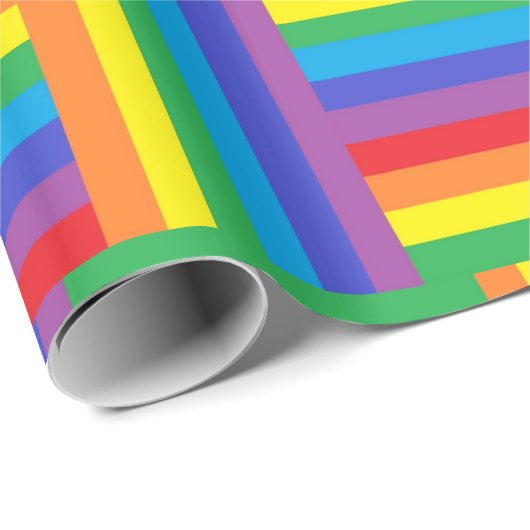 Geweven regenboogpapier cadeaupapier (Rol Hoek)