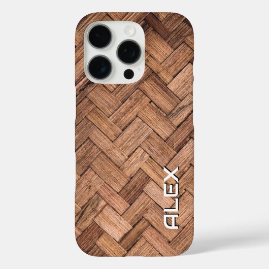 Geweven rietpatroon - natuurlijke vezeltextuur Case-Mate iPhone case (Achterkant)