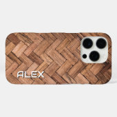 Geweven rietpatroon - natuurlijke vezeltextuur Case-Mate iPhone case (Achterkant (horizontaal))