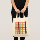 Geweven rolstrepen tote bag (Voorkant (product))