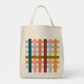 Geweven rolstrepen tote bag (Achterkant)