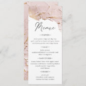 geweven roos gouden bruiloft Diner Menu Uitnodigin Kaart (Voorkant / Achterkant)