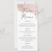 geweven roos gouden bruiloft Diner Menu Uitnodigin Kaart (Voorkant)