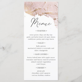 geweven roos gouden bruiloft Diner Menu Uitnodigin Kaart