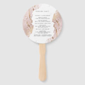 geweven roos gouden faux folie Bruiloft Handwaaier (Achterkant)