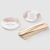 geweven roos gouden faux folie Bruiloft Handwaaier (Niet-gemonteerd)