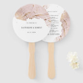 geweven roos gouden faux folie Bruiloft Handwaaier (Voorkant en achterkant)