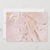 geweven roos gouden faux folie bruiloft uitnodigin kaart (Achterkant)