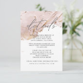 geweven roos gouden faux folie Details Informatiekaartje (Staand voorkant)