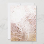 geweven roos gouden faux folie elegant Bruiloft Kaart (Achterkant)