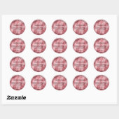  geweven roze folie zeep cosmetisch ronde sticker (Vel)
