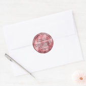  geweven roze folie zeep cosmetisch ronde sticker (Envelop)