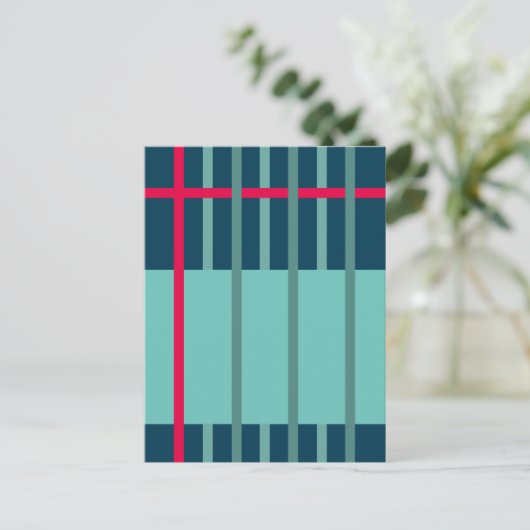 Geweven strepen 1 briefkaart (Staand voorkant)