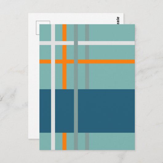 Geweven strepen 2 briefkaart (Voorkant / Achterkant)