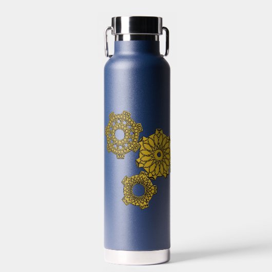 Geweven uurwerk waterfles (Voorkant)