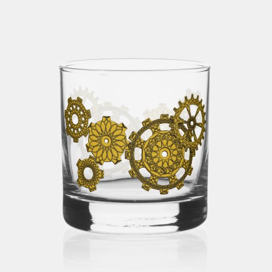 Geweven uurwerk whisky glas (Voorkant)