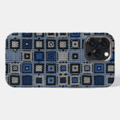 geweven vierkanten iPhone hoesje (Achterkant horizontaal)