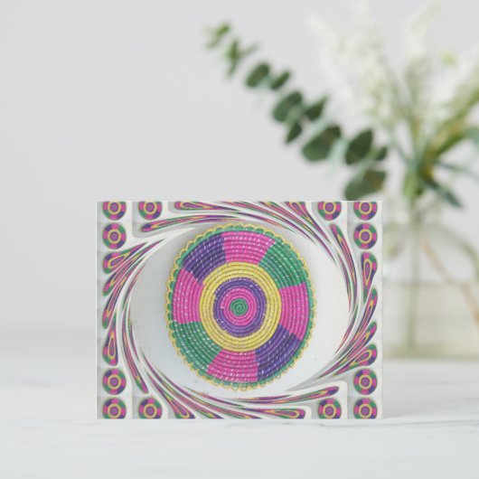 Geweven Whirl Art Print Briefkaart (Staand voorkant)