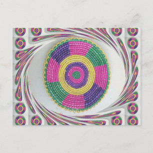 Geweven Whirl Art Print Briefkaart