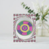 Geweven Whirl Art Print Briefkaart (Staand voorkant)