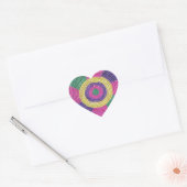 Geweven Whirl Art Print Hart Sticker (Envelop)