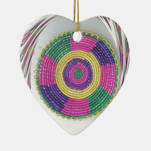 Geweven Whirl Art Print Keramisch Ornament (Rechts)