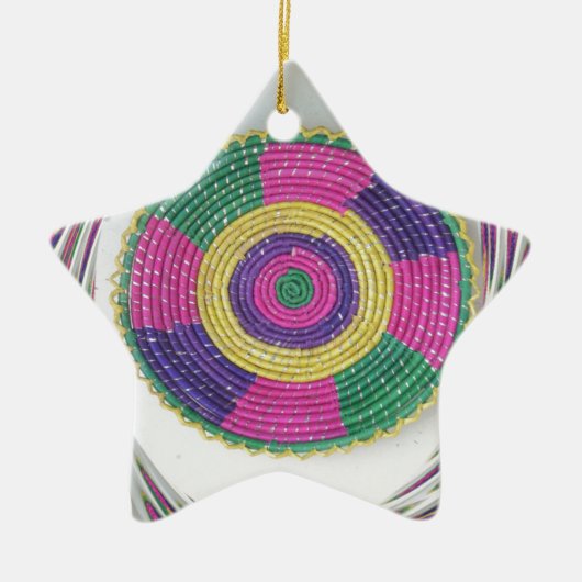 Geweven Whirl Art Print Keramisch Ornament (Voorkant)