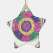 Geweven Whirl Art Print Keramisch Ornament (Links)