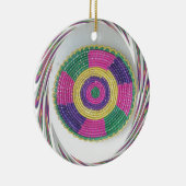 Geweven Whirl Art Print Keramisch Ornament (Rechts)