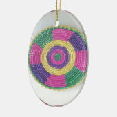 Geweven Whirl Art Print Keramisch Ornament (Links)
