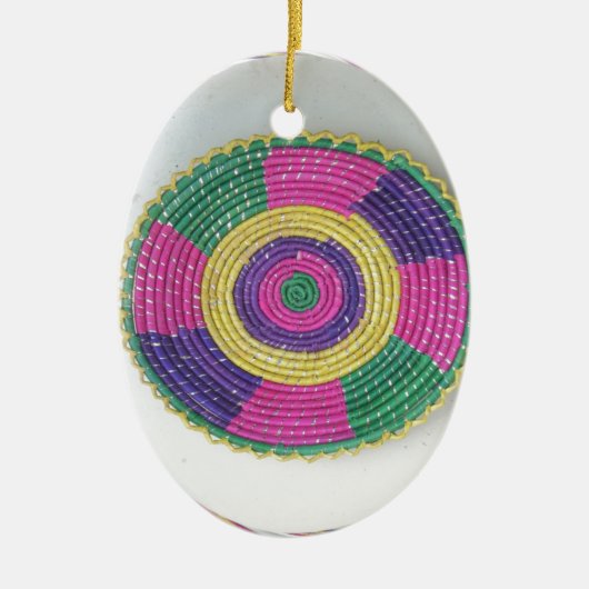 Geweven Whirl Art Print Keramisch Ornament (Voorkant)