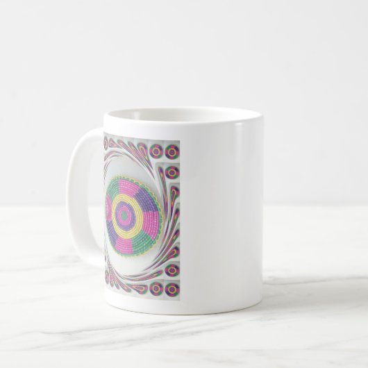 Geweven Whirl Art Print Koffiemok (Voorkant links)