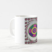 Geweven Whirl Art Print Koffiemok (Voorkant links)