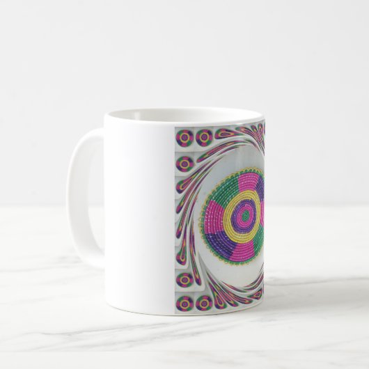Geweven Whirl Art Print Koffiemok (Voorkant links)