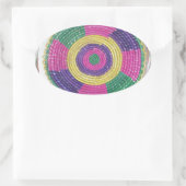 Geweven Whirl Art Print Ovale Sticker (Tas)