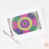 Geweven Whirl Art Print Rechthoekige Sticker (Envelop)