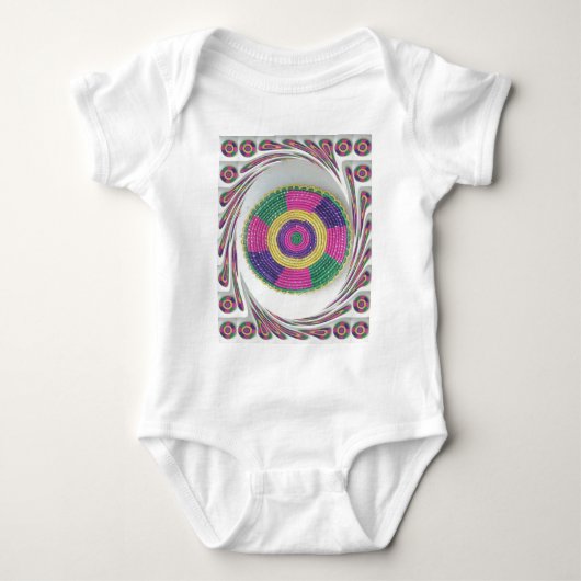 Geweven Whirl Art Print Romper (Voorkant)