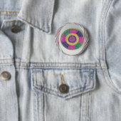Geweven Whirl Art Print Ronde Button 5,7 Cm (In situ)
