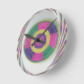 Geweven Whirl Art Print Ronde Klok (Hoek)