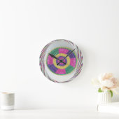 Geweven Whirl Art Print Ronde Klok (Huis)