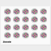 Geweven Whirl Art Print Ronde Sticker (Vel)