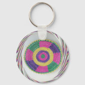 Geweven Whirl Art Print Sleutelhanger (Voorkant)