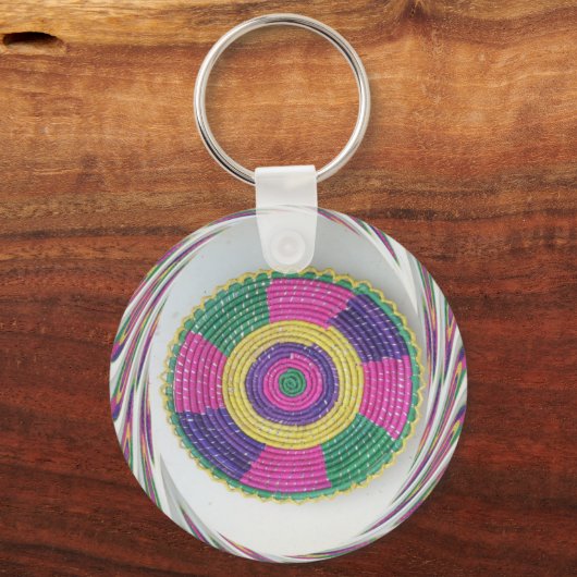 Geweven Whirl Art Print Sleutelhanger (Voorkant)