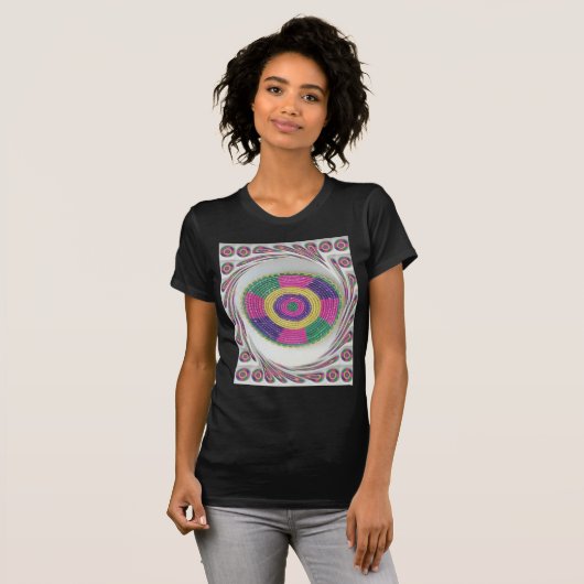 Geweven Whirl Art Print T-shirt (Voorkant volledig)