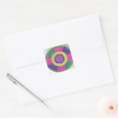 Geweven Whirl Art Print Vierkante Sticker (Envelop)