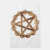 Geweven Wicca Pentagram Theedoek (Verticaal)