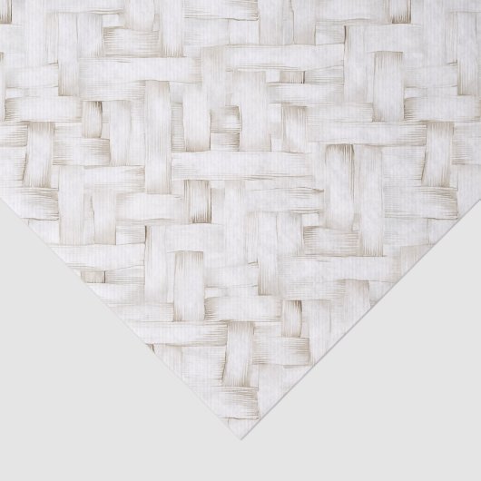 Geweven witte basket weave Wedding Tissuepapier (Detail)