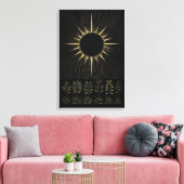 Geweven zonne-essence kunstcanvas canvas afdruk (Insitu (Woonkamer))