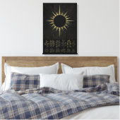 Geweven zonne-essence kunstcanvas canvas afdruk (Insitu (Slaapkamer))