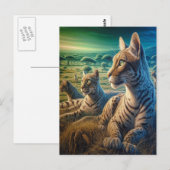 Gewichelde Metgezellen in Meadow Briefkaart (Voorkant / Achterkant)